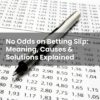 No Odds on Betting Slip: Meaning, Causes & Solutions Explained